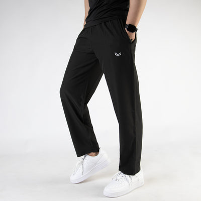 Black Premium Micro Relaxed Fit Trousers