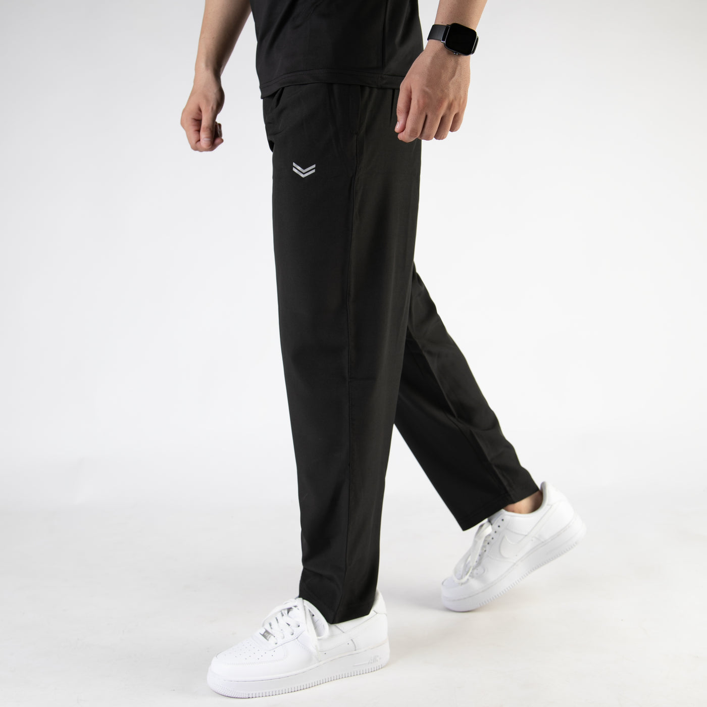 Black Premium Micro Relaxed Fit Trousers