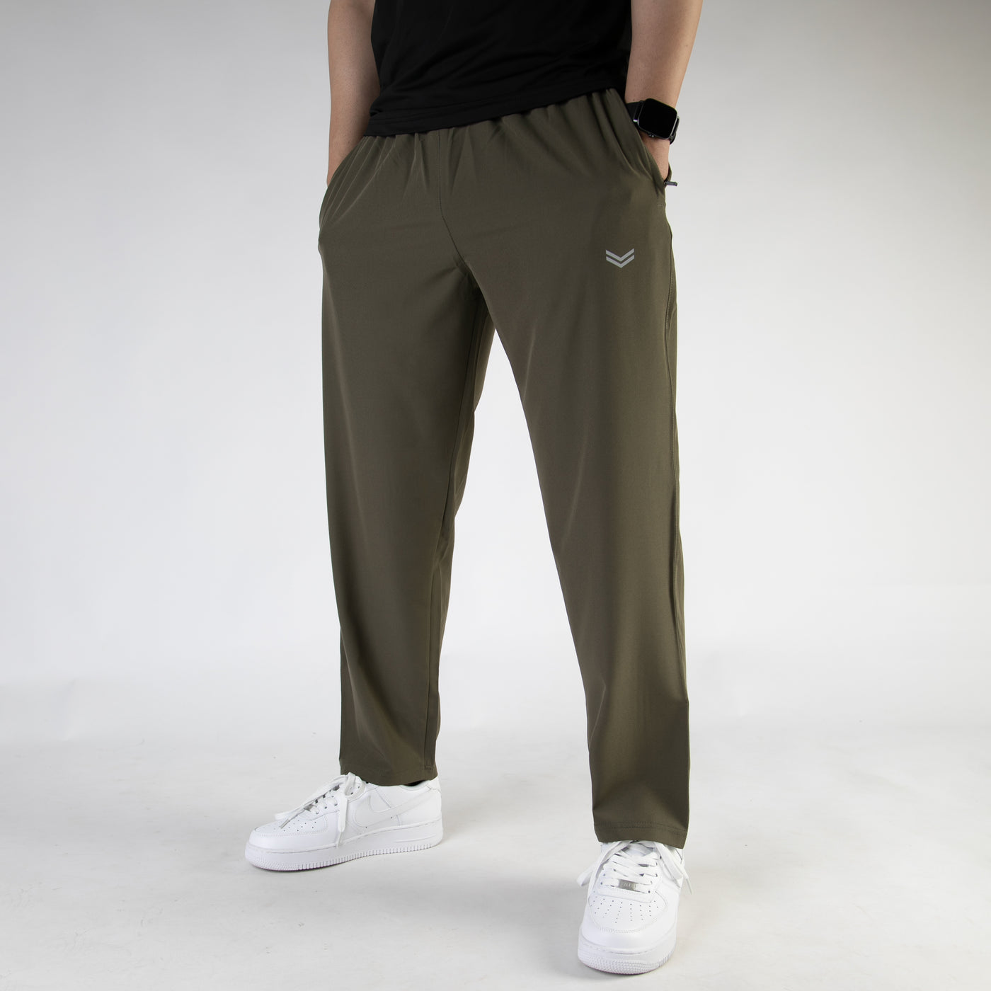 Olive Premium Micro Relaxed Fit Trousers