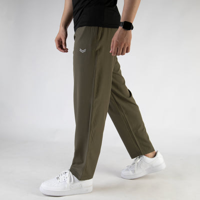 Olive Premium Micro Relaxed Fit Trousers