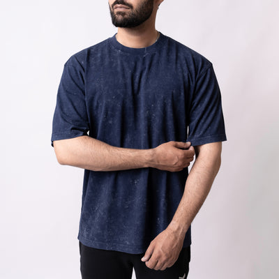 Acid Wash Navy Oversize Tee