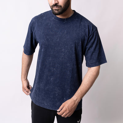 Acid Wash Navy Oversize Tee