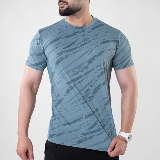 Steel Blue Camo Hyper-Tech Mesh Performance T-Shirt