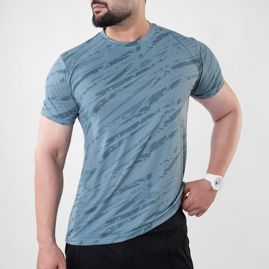 Steel Blue Camo Hyper-Tech Mesh Performance T-Shirt