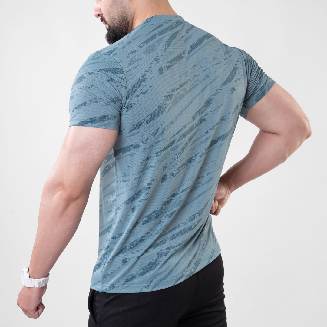 Steel Blue Camo Hyper-Tech Mesh Performance T-Shirt