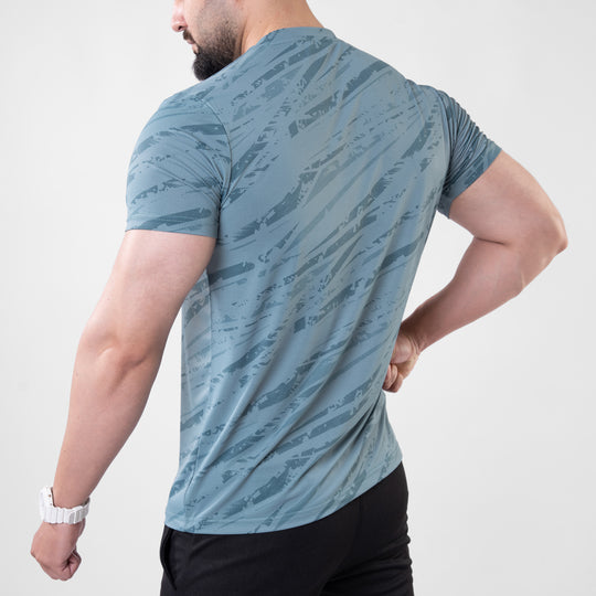 Steel Blue Camo Hyper-Tech Mesh Performance T-Shirt