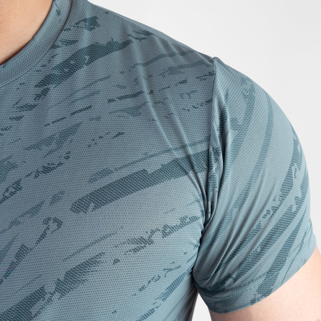 Steel Blue Camo Hyper-Tech Mesh Performance T-Shirt