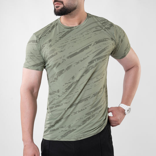Sage Green Camo Hyper-Tech Mesh Performance T-Shirt