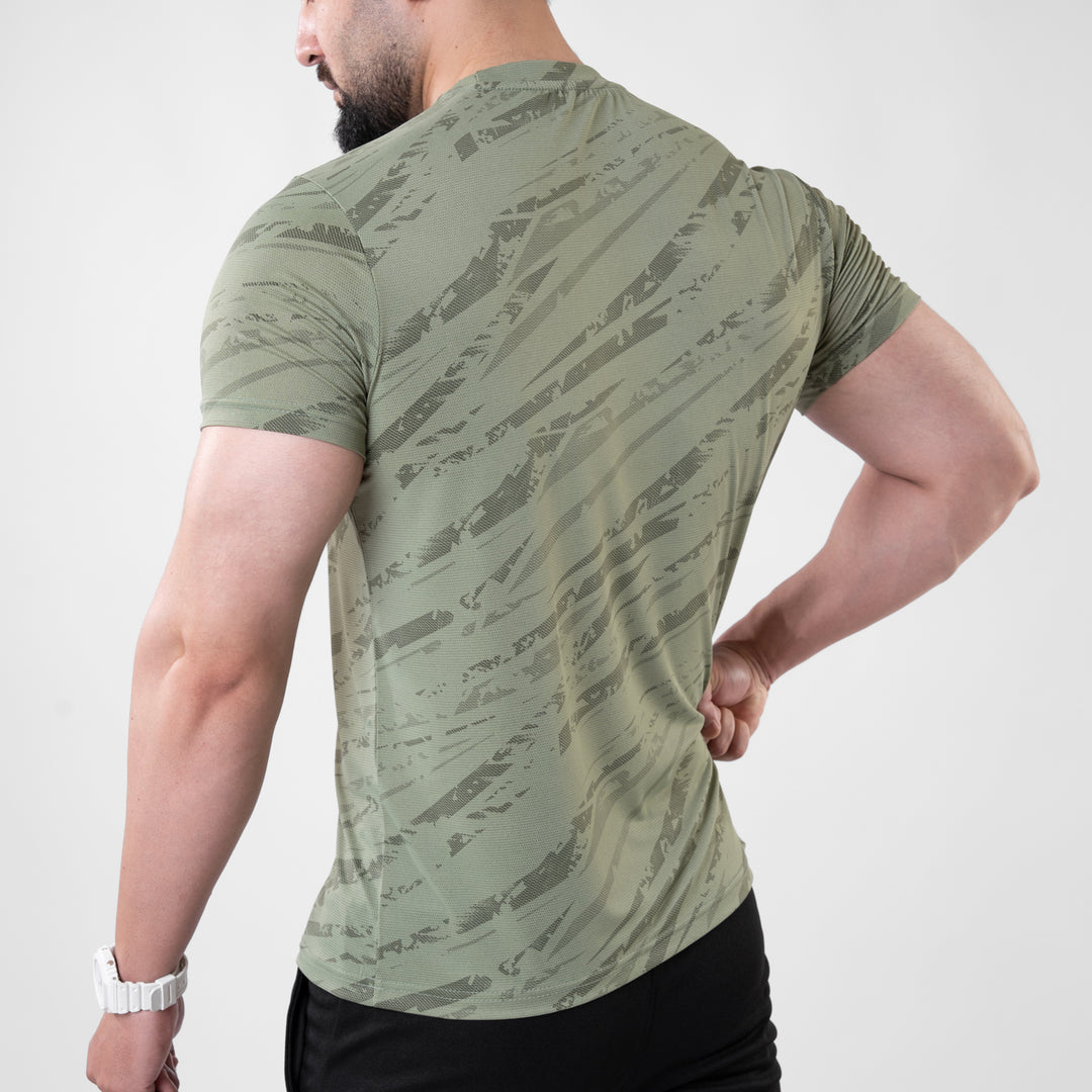 Sage Green Camo Hyper-Tech Mesh Performance T-Shirt
