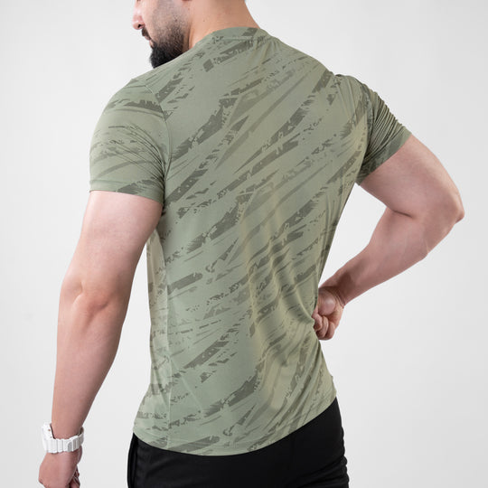 Sage Green Camo Hyper-Tech Mesh Performance T-Shirt