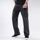 Black Acid Wash Relax Fit Trouser