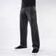 Black Front-Stitch Acid Wash Relax Fit Trouser