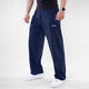Navy Micro Baggy Fit Trousers with Gray Arc Piping