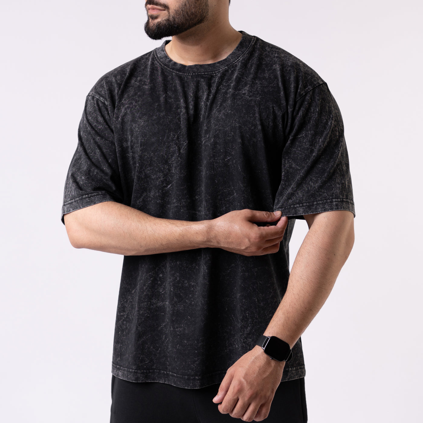 Acid Wash Black Oversize Tee