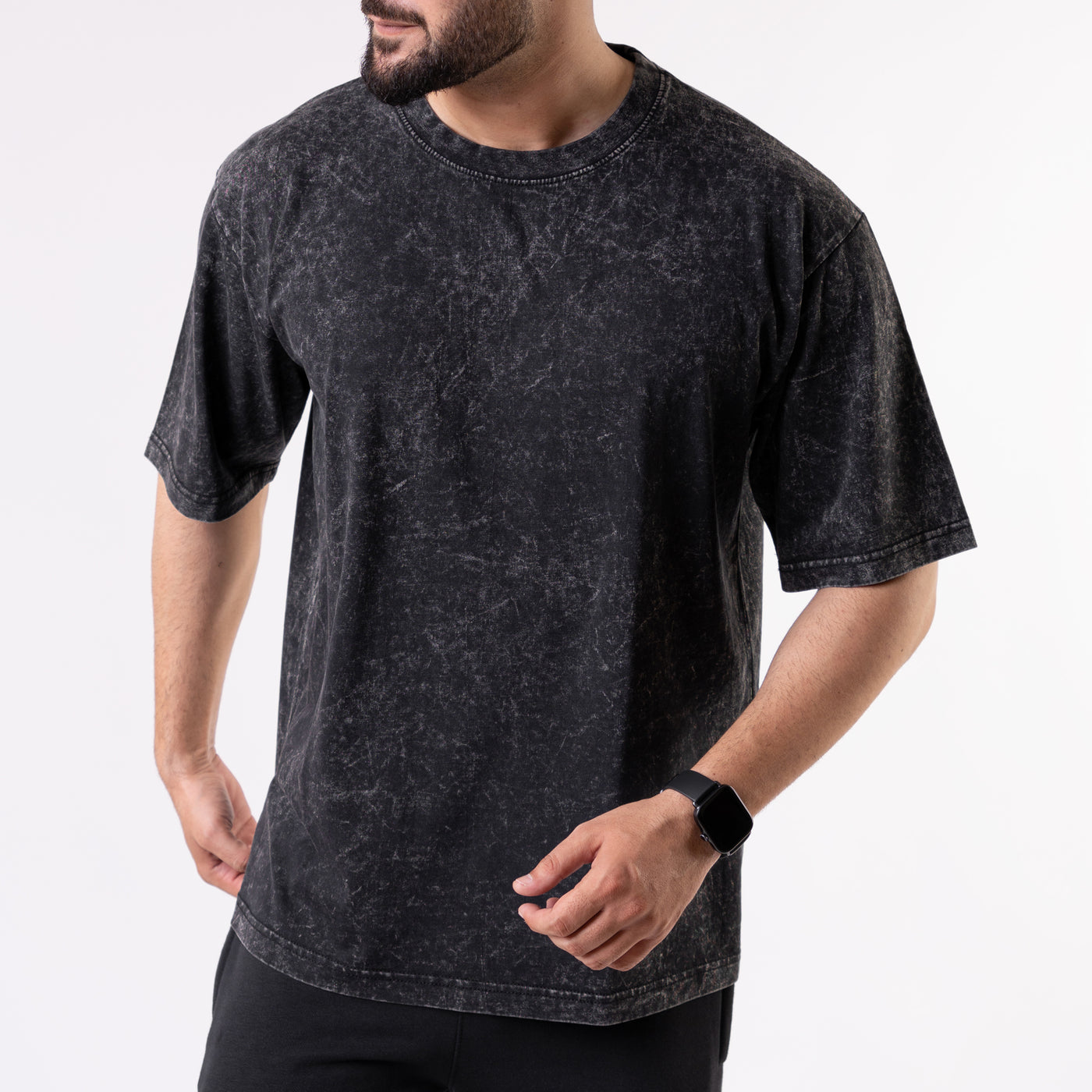 Acid Wash Black Oversize Tee