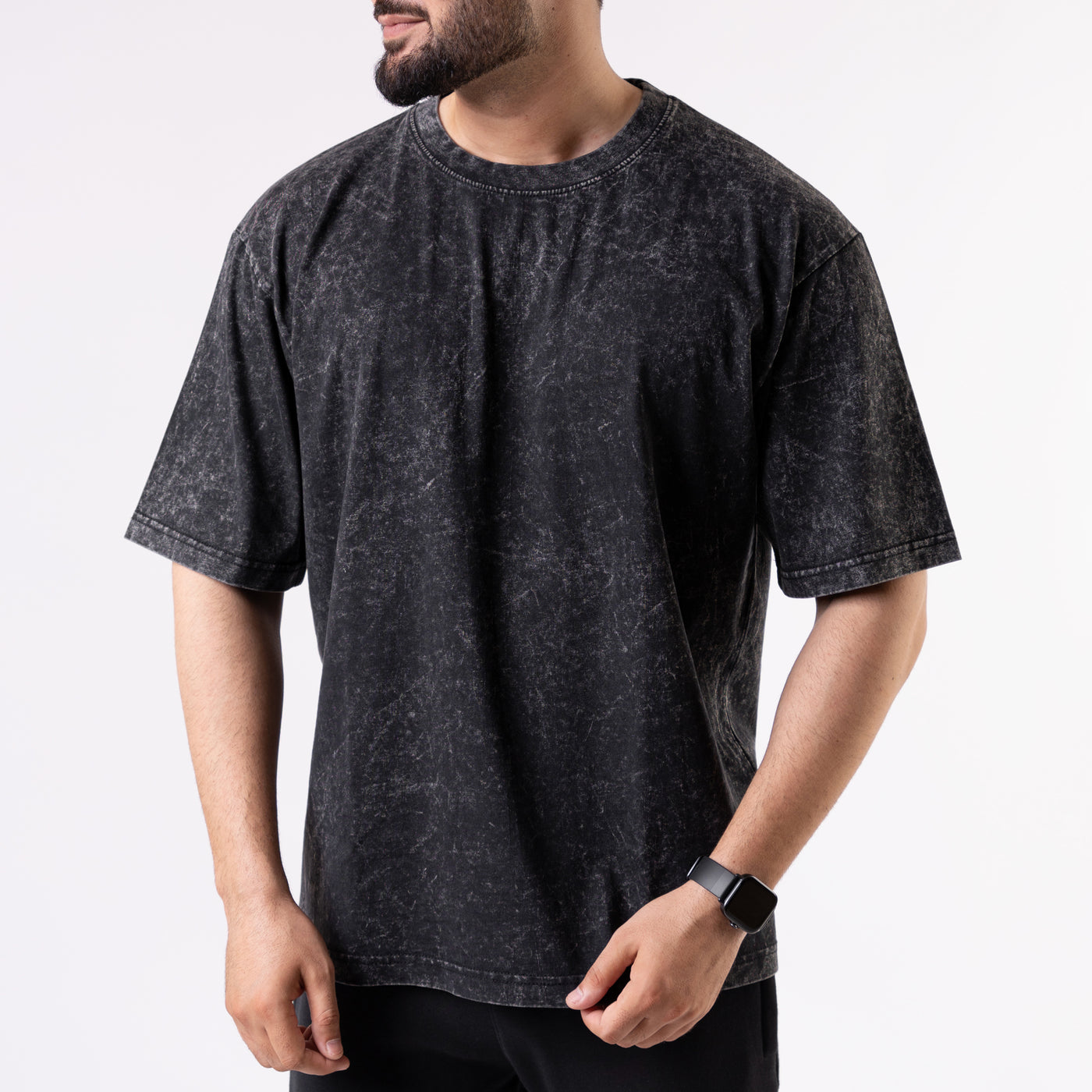 Acid Wash Black Oversize Tee