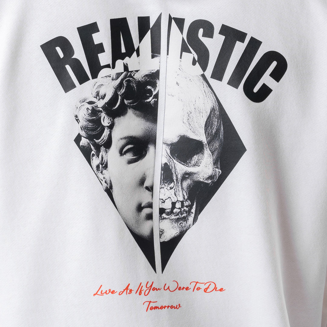 White Realistic Oversize Hoodie