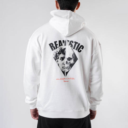 White Realistic Oversize Hoodie