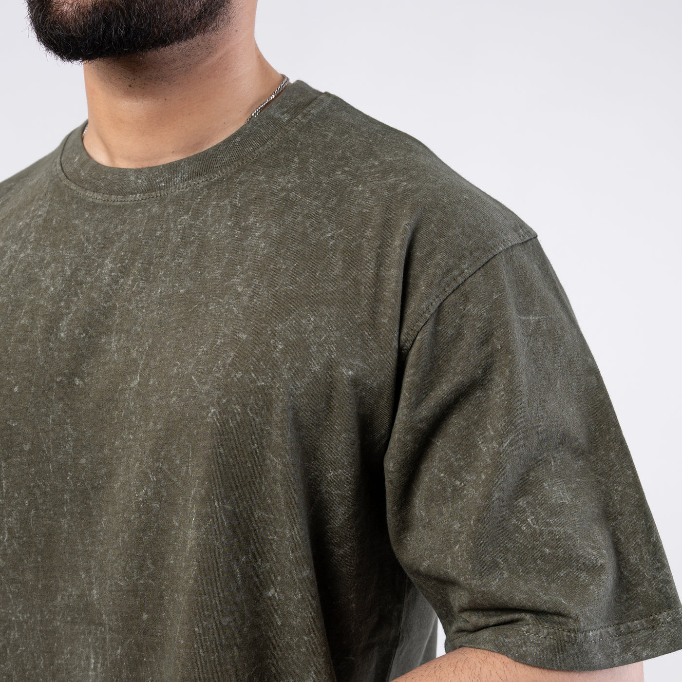 Acid Wash Olive Oversize Tee