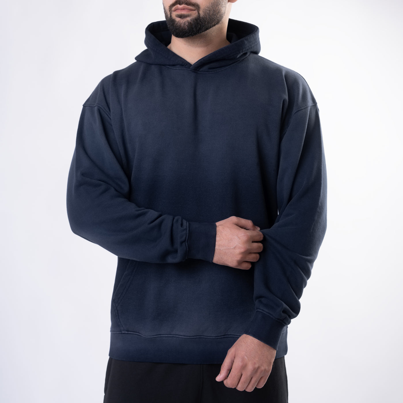 Navy Sun Faded Oversize Hoodie