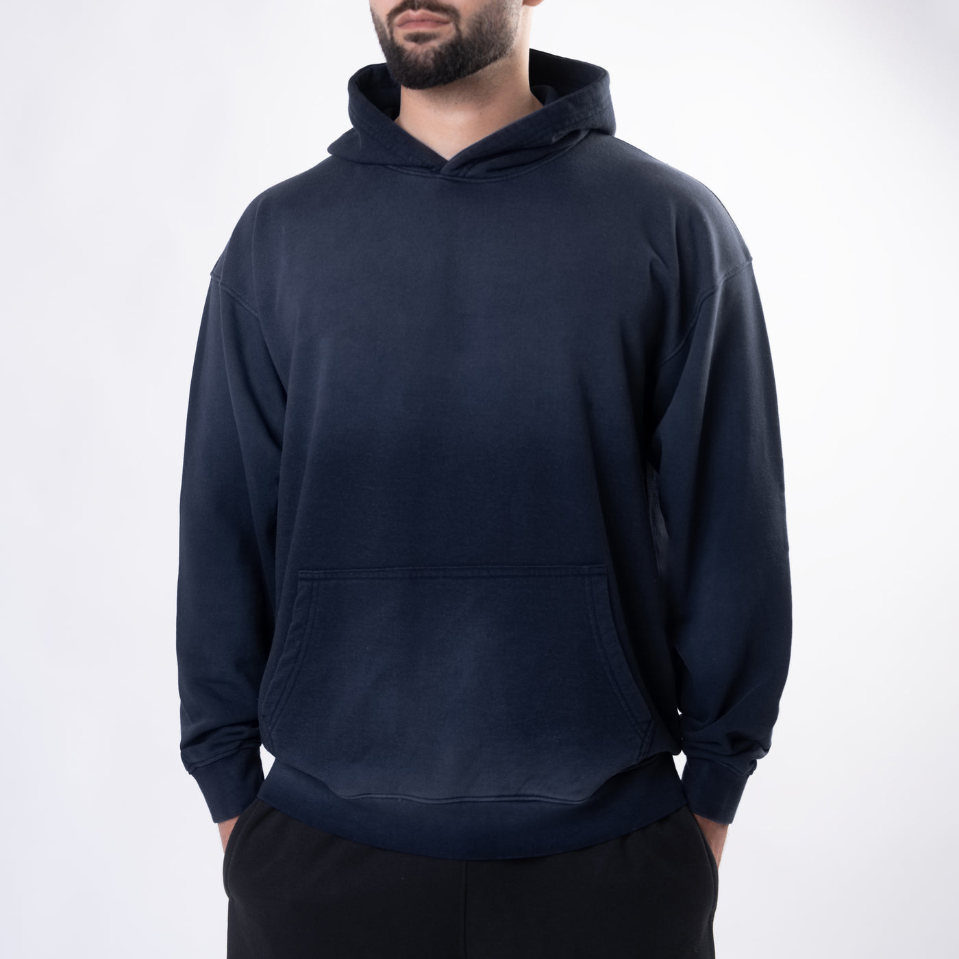 Navy Sun Faded Oversize Hoodie