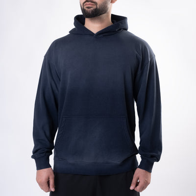 Navy Sun Faded Oversize Hoodie