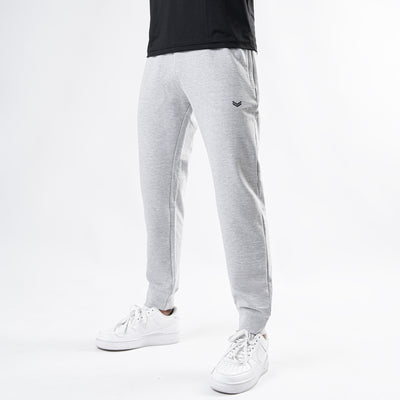 Textured Gray Bottoms with Ribbed Cuffs