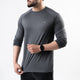 Premium Gray Lycra Full Sleeves Tee with 4-Way Stretch