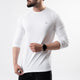 Premium White Lycra Full Sleeves Tee with 4-Way Stretch