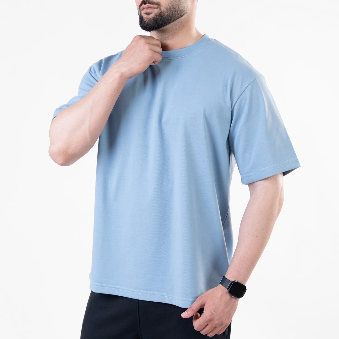 Sky Blue Blank Oversize T-Shirt