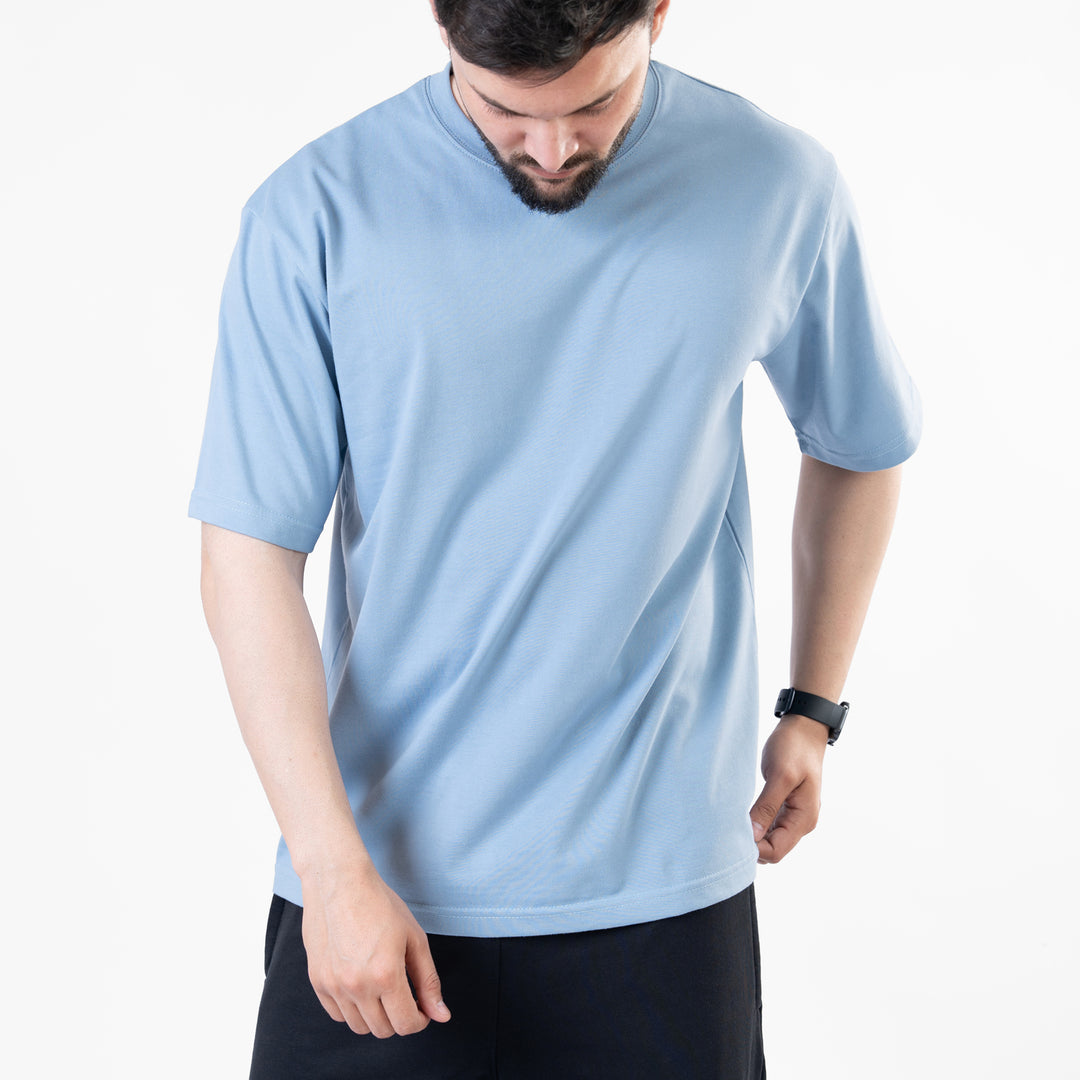 Sky Blue Blank Oversize T-Shirt