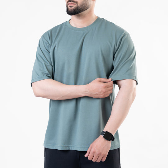 Turquoise Blank Oversize T-Shirt