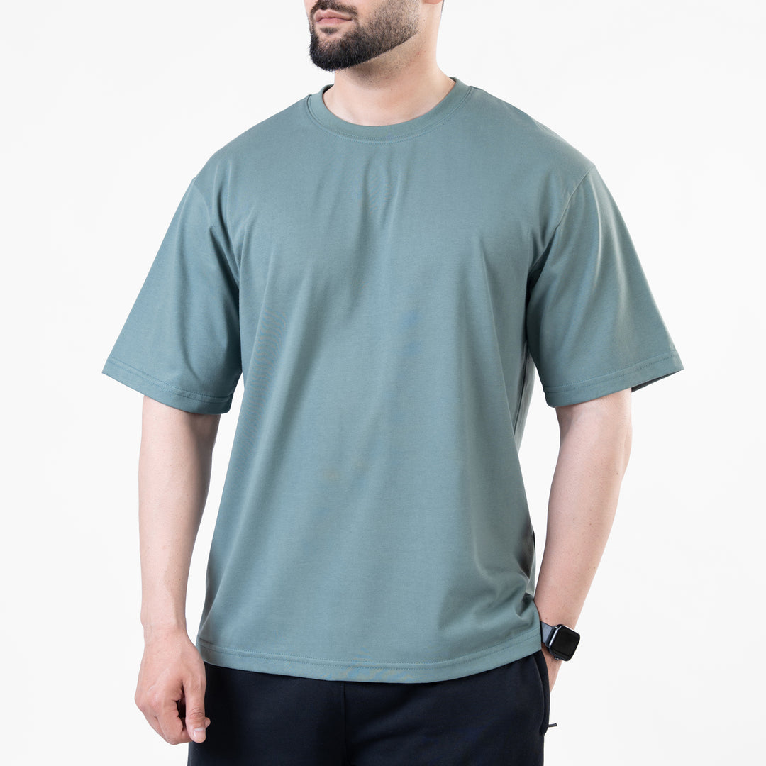 Turquoise Blank Oversize T-Shirt