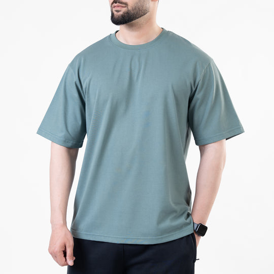 Turquoise Blank Oversize T-Shirt