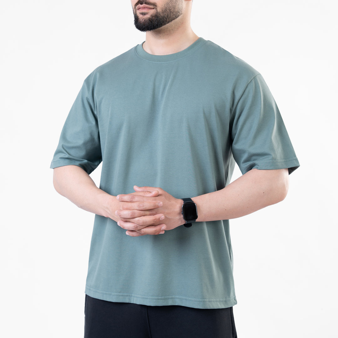 Turquoise Blank Oversize T-Shirt