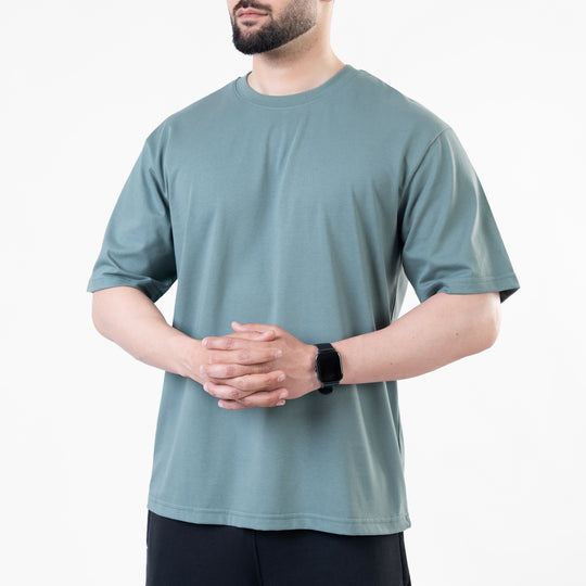 Turquoise Blank Oversize T-Shirt