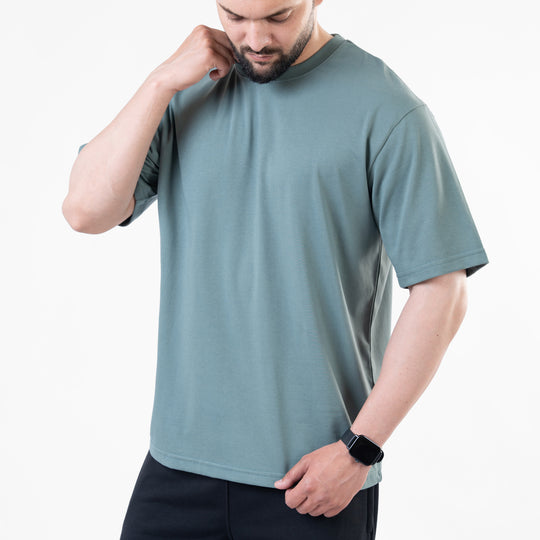 Turquoise Blank Oversize T-Shirt