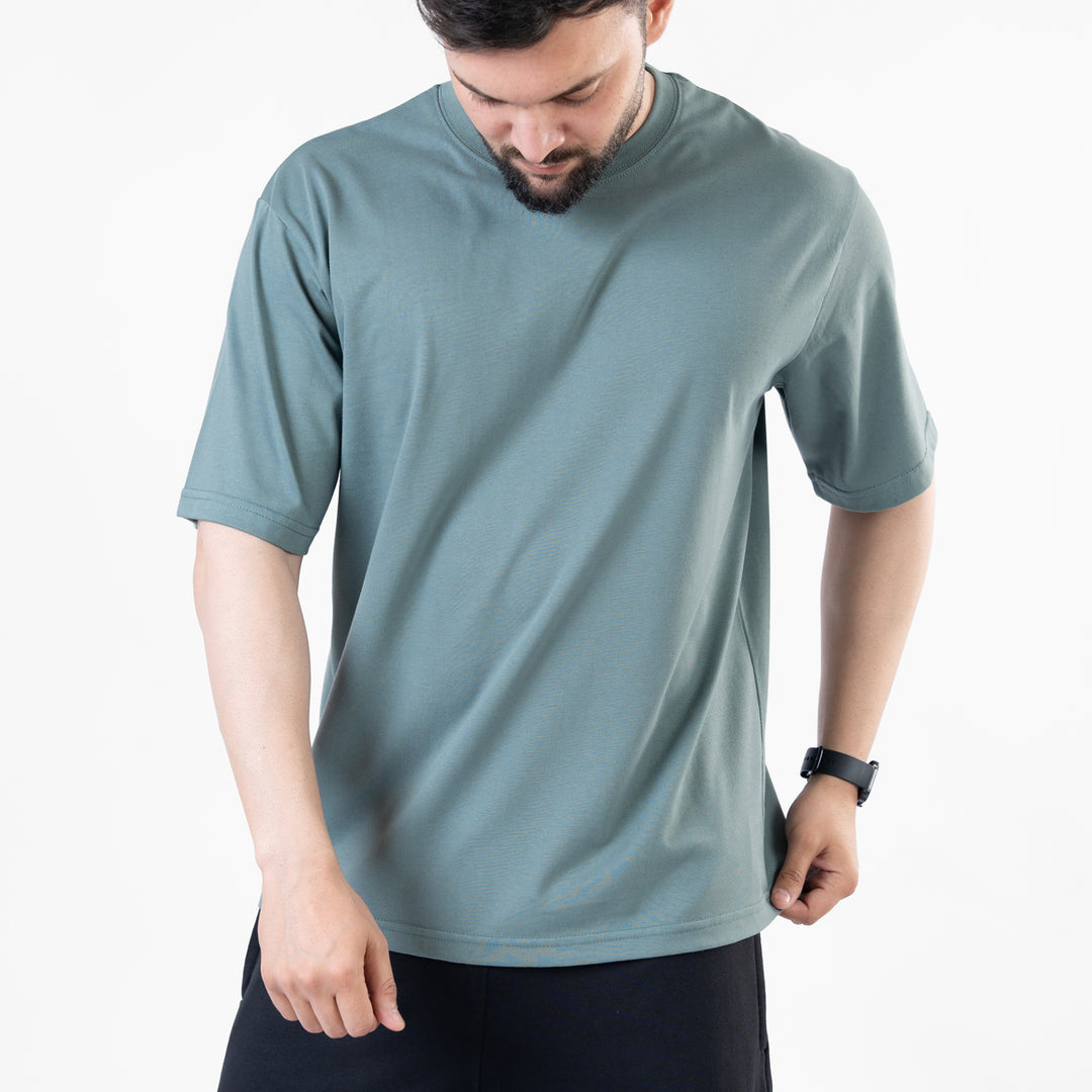 Turquoise Blank Oversize T-Shirt