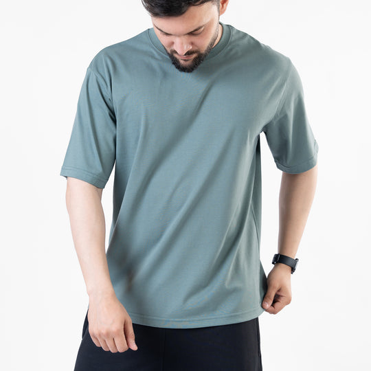 Turquoise Blank Oversize T-Shirt