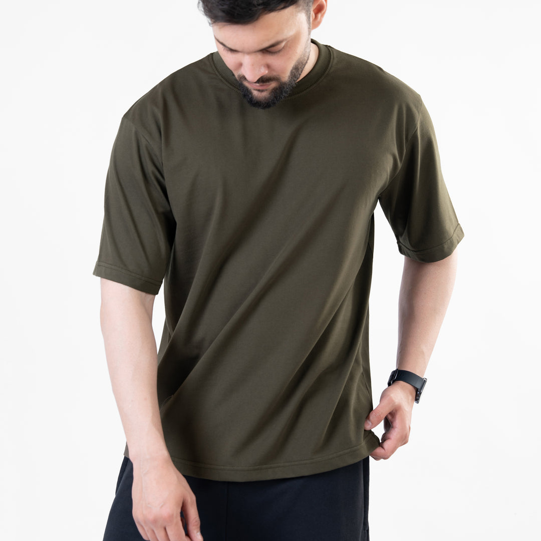 Olive Blank Oversize T-Shirt