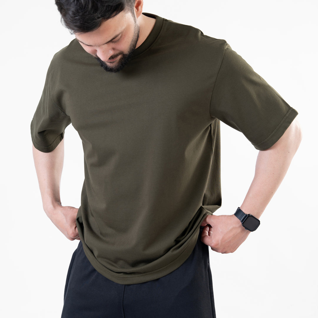 Olive Blank Oversize T-Shirt