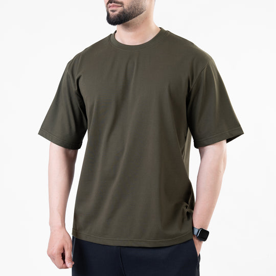 Olive Blank Oversize T-Shirt