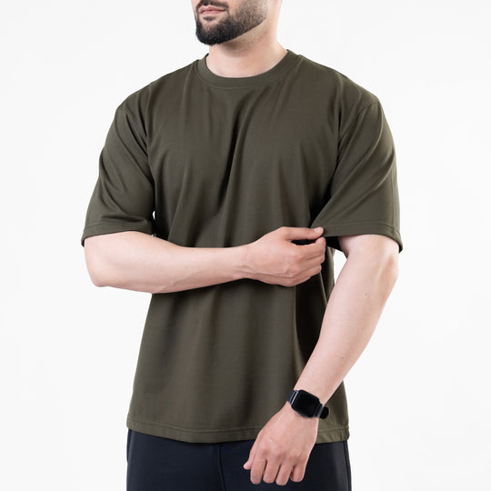 Olive Blank Oversize T-Shirt