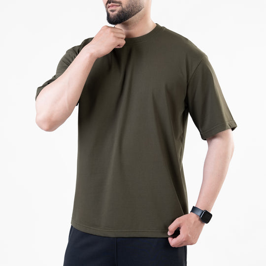 Olive Blank Oversize T-Shirt