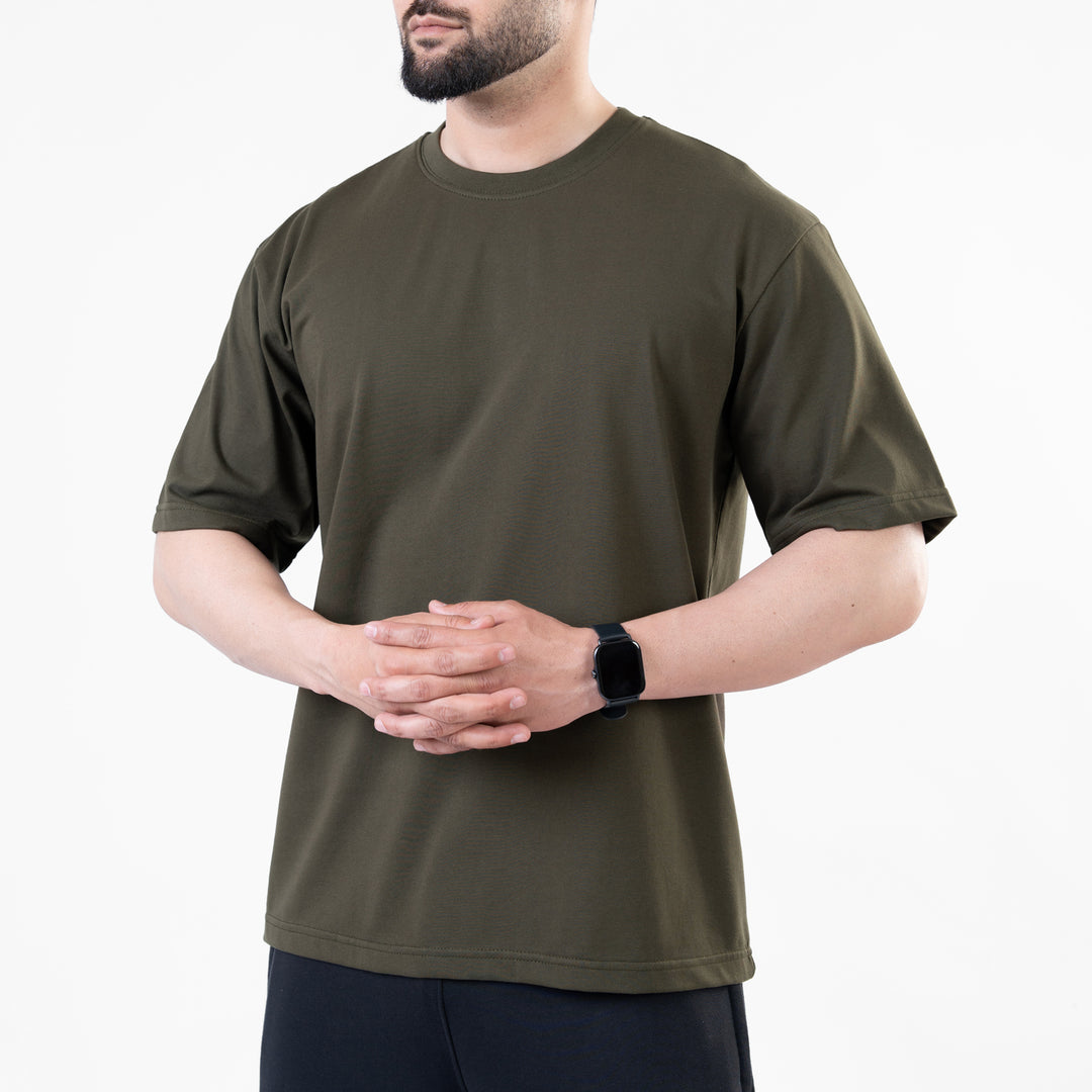 Olive Blank Oversize T-Shirt