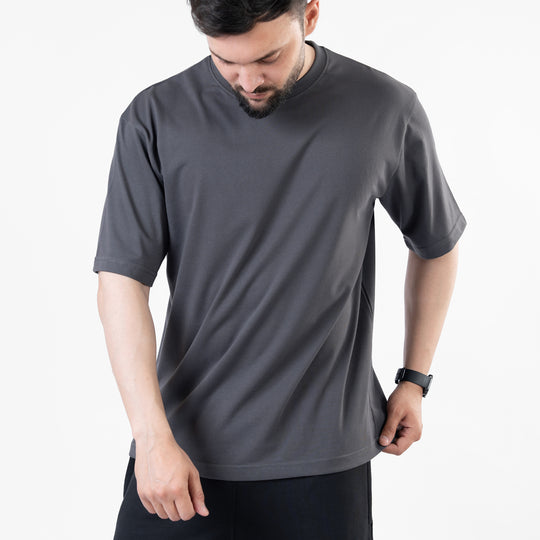 Gray Blank Oversize T-Shirt