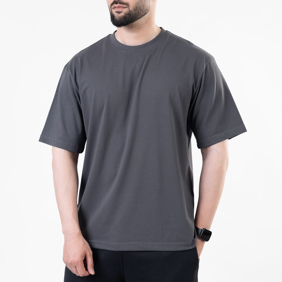 Gray Blank Oversize T-Shirt