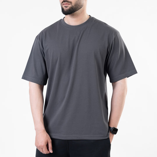 Gray Blank Oversize T-Shirt
