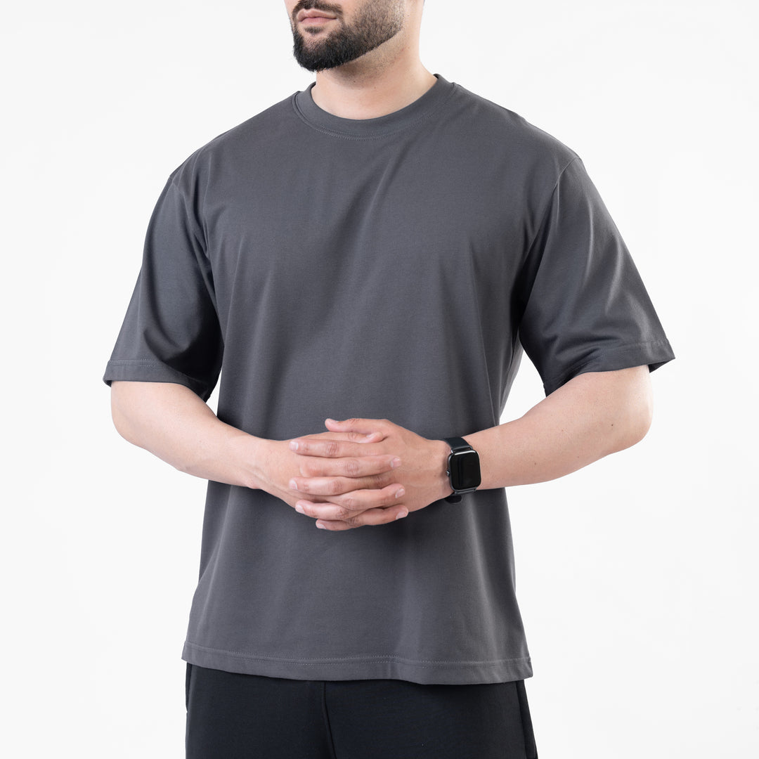 Gray Blank Oversize T-Shirt