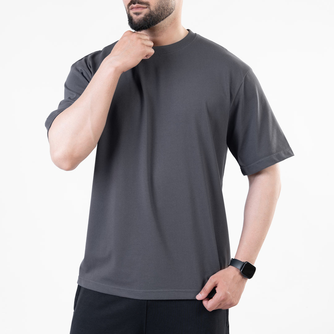 Gray Blank Oversize T-Shirt
